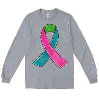 Heather Grey metastatic breast cancer ribbon Long Sleeve Tee - JahusDesignShop