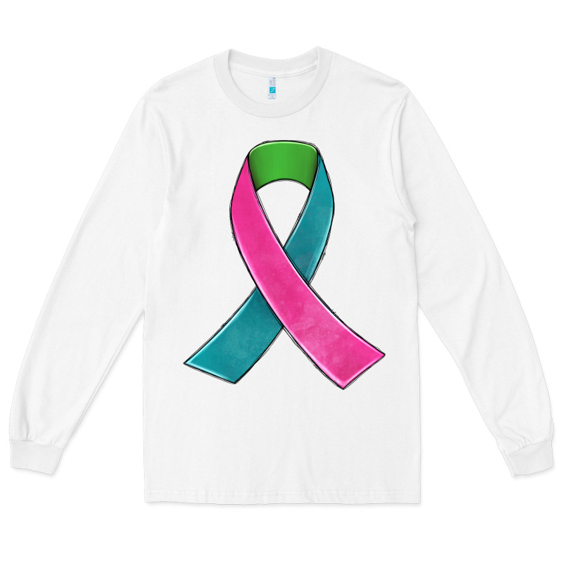 Metastatic Breast Cancer Ribbon Long Sleeve Tee by JahusDesignShop | Teevron