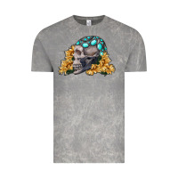 Cloud Rock skull with sunflowers Vintage Tee - RanaPortraitStore