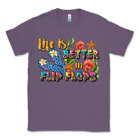 Lavender life is better in flip flops summer Classic Tee - JahusDesignShop