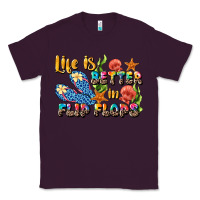 Plum life is better in flip flops summer Classic Tee - JahusDesignShop