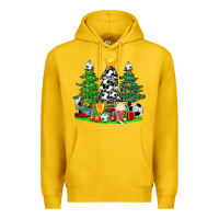 Lemon Christmas With Soccer Trees Premium Hoodie - BundleAndBundleShop