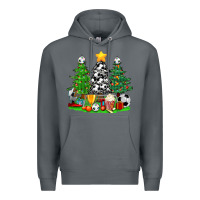 Rock Christmas With Soccer Trees Premium Hoodie - BundleAndBundleShop