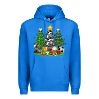 True Royal Christmas With Soccer Trees Premium Hoodie - BundleAndBundleShop