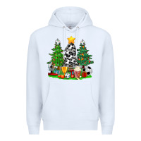 White Christmas With Soccer Trees Premium Hoodie - BundleAndBundleShop