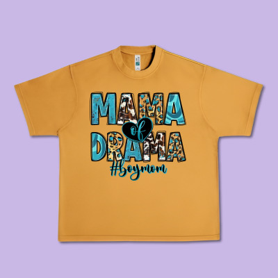 Mama Of Drama Boy Mom Urban Heavy Tee Designed By Zillion Design Studio