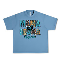 Pebble Blue mama of drama boy mom Urban Heavy Tee - Zillion Design Studio