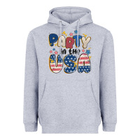 Heather Grey party in the usa Heavyweight Hoodie - MaliasSmallBusiness