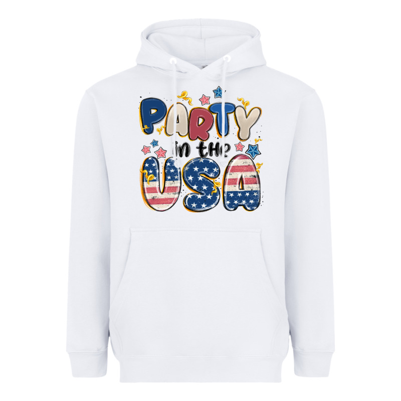 Party In The Usa Heavyweight Hoodie by MaliasSmallBusiness | Teevron