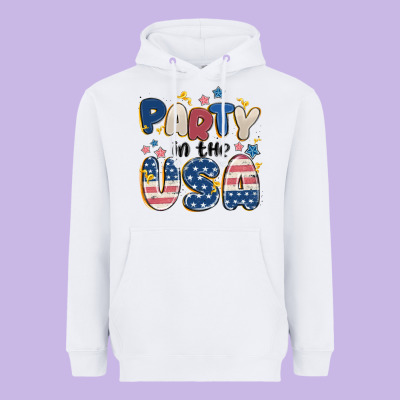 Party In The Usa Heavyweight Hoodie Designed By Maliassmallbusiness
