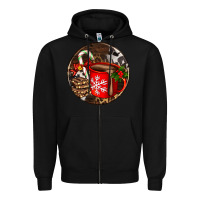 Black Christmas hot chocolate and chocolate Zipper Hoodie - AdoDesignShop