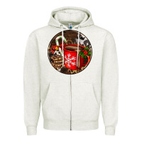 Oatmeal Heather Christmas hot chocolate and chocolate Zipper Hoodie - AdoDesignShop