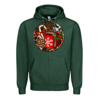 Sports Green Christmas hot chocolate and chocolate Zipper Hoodie - AdoDesignShop