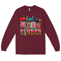 Burgundy little miss kinder Long Sleeve Tee - AdoDesignShop
