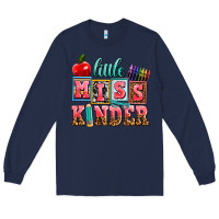 Navy little miss kinder Long Sleeve Tee - AdoDesignShop