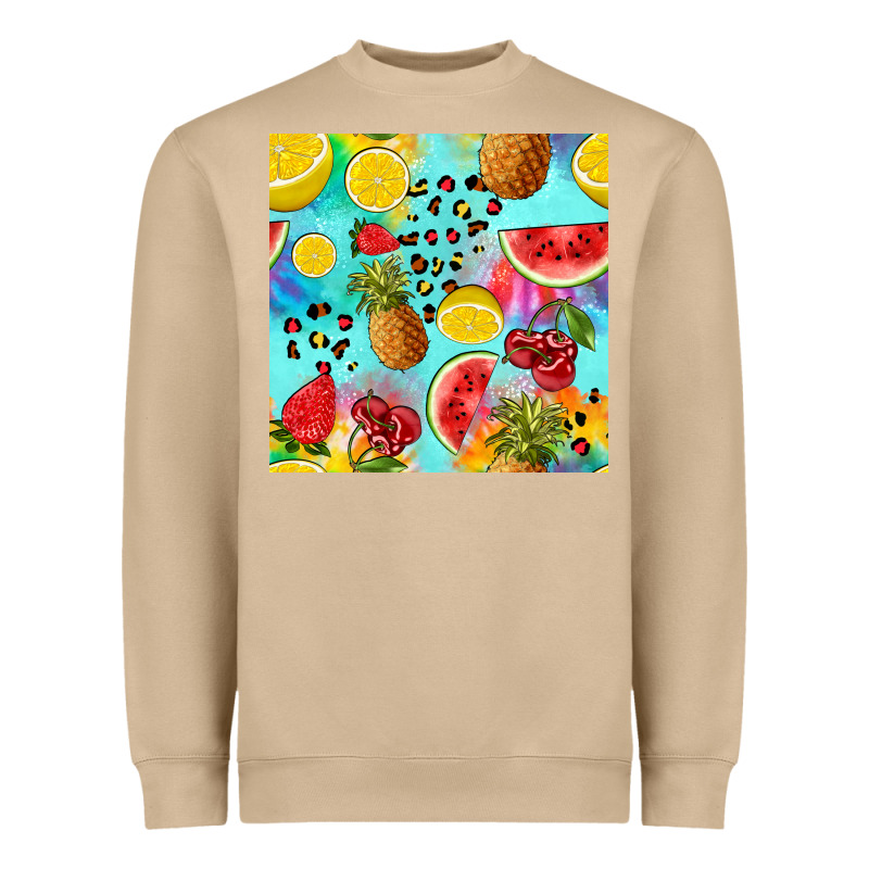 Fruits Tie Dye Seamless Pattern Heavyweight Sweatshirt by Zillion Design Studio | Teevron