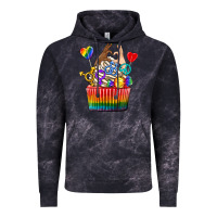 Cloud Black pride rainbow cupcake Vintage Hoodie - texasbilliewilder