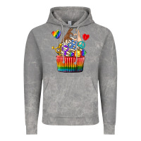 Cloud Rock pride rainbow cupcake Vintage Hoodie - texasbilliewilder