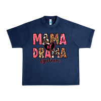 Navy mama of drama girl mom Urban Heavy Tee - Zillion Design Studio