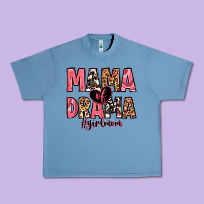 Mama Of Drama Girl Mom Urban Heavy Tee Designed By Zillion Design Studio