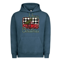 Pigment Midnight Navy Merry Christmas Truck Urban Hoodie - Bettercallsaul