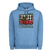 Pigment Pebble Blue Merry Christmas Truck Urban Hoodie - Bettercallsaul