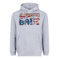 Heather Grey American babe Heavyweight Hoodie - MaliasSmallBusiness