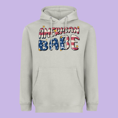 American Babe Heavyweight Hoodie Designed By Maliassmallbusiness