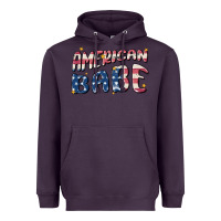 Plum American babe Heavyweight Hoodie - MaliasSmallBusiness