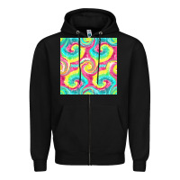Black Tie Dye Seamless Pattern Zipper Hoodie - BundleAndBundleShop