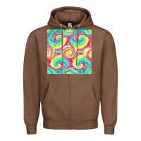 Chestnut Tie Dye Seamless Pattern Zipper Hoodie - BundleAndBundleShop