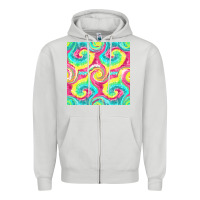 Dove Grey Tie Dye Seamless Pattern Zipper Hoodie - BundleAndBundleShop
