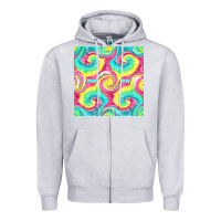 Tie Dye Seamless Pattern Zipper Hoodie | Teevron