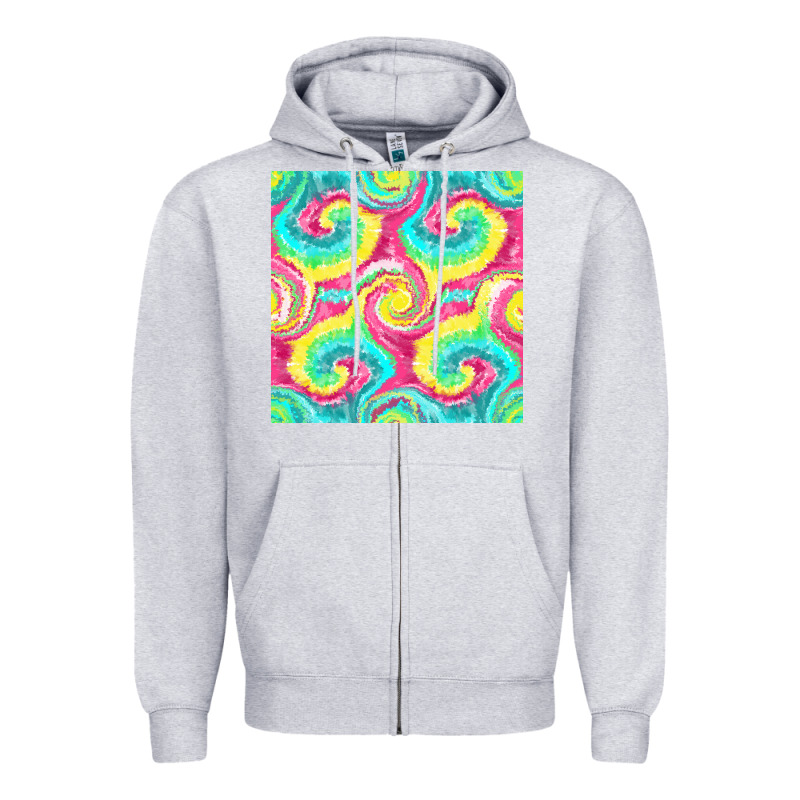 Tie Dye Seamless Pattern Zipper Hoodie by BundleAndBundleShop | Teevron
