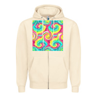 Sandshell Tie Dye Seamless Pattern Zipper Hoodie - BundleAndBundleShop