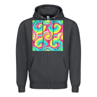Smoke Tie Dye Seamless Pattern Zipper Hoodie - BundleAndBundleShop
