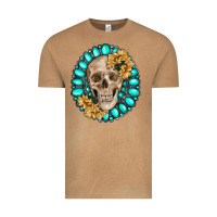 Vintage Camel skull with gemstone and sunflower Vintage Tee - RanaPortraitStore