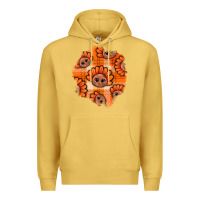 Antique Gold Thanksgiving Turkey With Tartan Patch Premium Hoodie - BundleAndBundleShop