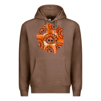 Chestnut Thanksgiving Turkey With Tartan Patch Premium Hoodie - BundleAndBundleShop