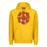 Lemon Thanksgiving Turkey With Tartan Patch Premium Hoodie - BundleAndBundleShop