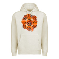 Oatmeal Heather Thanksgiving Turkey With Tartan Patch Premium Hoodie - BundleAndBundleShop