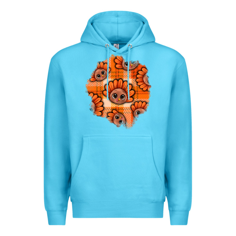 Thanksgiving Turkey With Tartan Patch Premium Hoodie by BundleAndBundleShop | Teevron