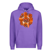 Purple Thanksgiving Turkey With Tartan Patch Premium Hoodie - BundleAndBundleShop