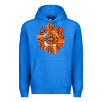 True Royal Thanksgiving Turkey With Tartan Patch Premium Hoodie - BundleAndBundleShop