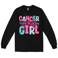 Black cancer picked the wrong girl Long Sleeve Tee - JahusDesignShop