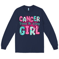 Navy cancer picked the wrong girl Long Sleeve Tee - JahusDesignShop