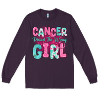 Plum cancer picked the wrong girl Long Sleeve Tee - JahusDesignShop