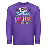 Purple birthday cruise crew Premium Sweatshirt - MaliasSmallBusiness