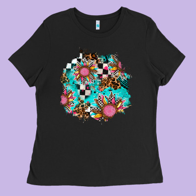 Race Sunflower Patches Ladies Tee Designed By Adodesignshop