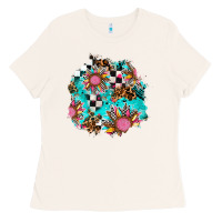 Bone race sunflower patches Ladies Tee - AdoDesignShop